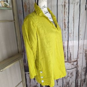 Tahari Linen  tunic top